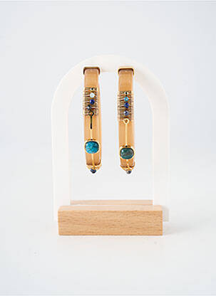Boucles d’oreilles ornement pierre or ZAG femme