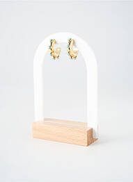 Boucles d’oreilles ornement pierre or ZAG femme