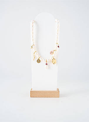 Collier ornement breloque / pampille blanc BY GARANCE femme