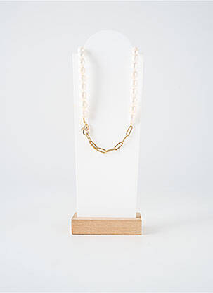 Collier ornement breloque / pampille blanc BY GARANCE femme