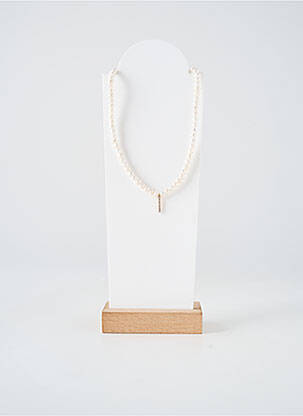 Collier fermeture fermoir mousqueton blanc BY GARANCE femme