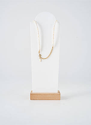 Collier fermeture fermoir mousqueton blanc BY GARANCE femme