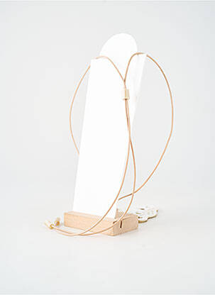 Collier ornement breloque / pampille beige SOYANG femme