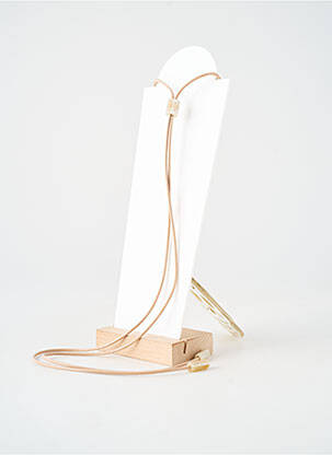 Collier ornement breloque / pampille beige SOYANG femme