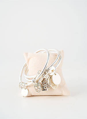 Bracelet ornement breloque / pampille argent SECRET DE CUIR femme