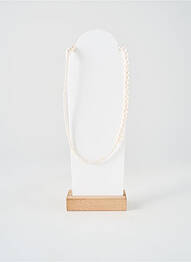 Collier fermeture fermoir mousqueton blanc BY GARANCE femme