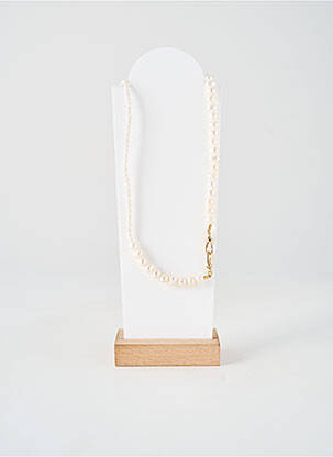 Collier fermeture fermoir mousqueton blanc BY GARANCE femme