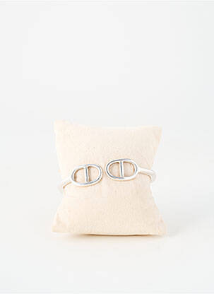 Bracelet manchette argent SECRET DE CUIR femme