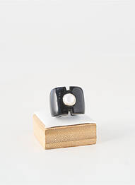 Bague ornement pierre noir SOYANG femme