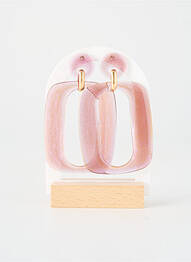 Boucles d’oreilles matériaux métal rose BLOW femme