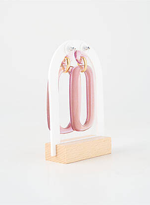 Boucles d’oreilles matériaux métal rose BLOW femme