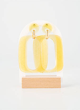 Boucles d’oreilles matériaux métal jaune BLOW femme