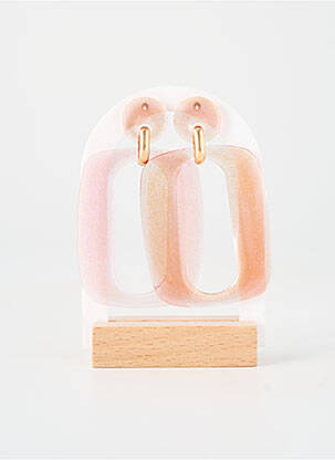 Boucles d’oreilles matériaux métal rose BLOW femme