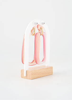 Boucles d’oreilles matériaux métal rose BLOW femme