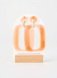 Boucles d’oreilles matériaux métal orange BLOW femme