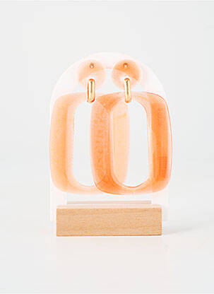 Boucles d’oreilles matériaux métal orange BLOW femme