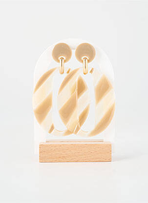 Boucles d’oreilles beige BLOW femme
