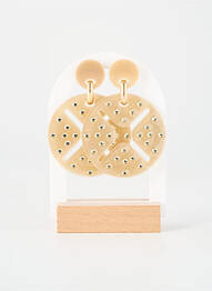 Boucles d’oreilles ornement oxyde de zirconium beige BLOW femme
