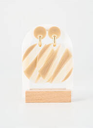 Boucles d’oreilles beige BLOW femme