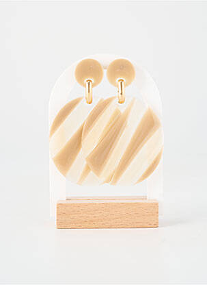 Boucles d’oreilles beige BLOW femme