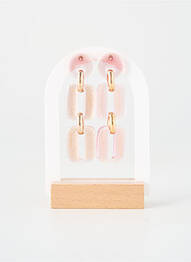 Boucles d’oreilles matériaux métal rose BLOW femme