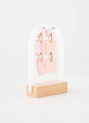 Boucles d’oreilles matériaux métal rose BLOW femme