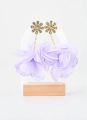 Boucles d’oreilles violet ZAG femme