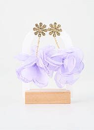Boucles d’oreilles violet ZAG femme