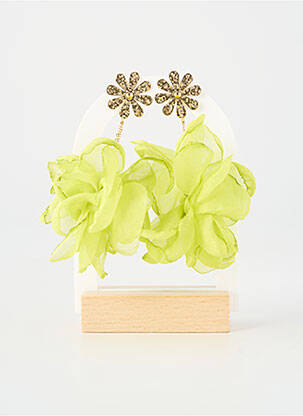 Boucles d’oreilles vert ZAG femme