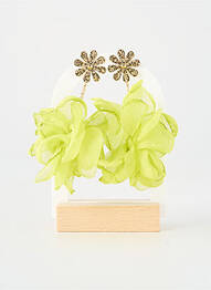 Boucles d’oreilles vert ZAG femme