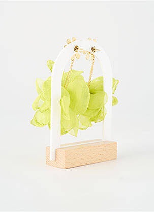 Boucles d’oreilles vert ZAG femme