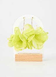Boucles d’oreilles vert ZAG femme
