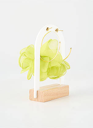 Boucles d’oreilles vert ZAG femme
