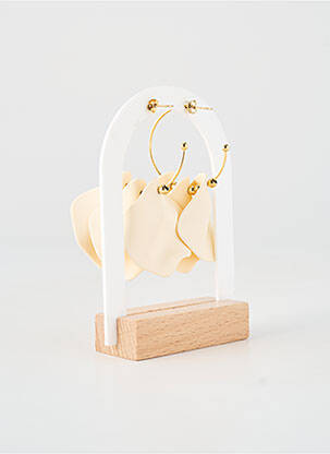 Boucles d’oreilles  beige ZAG femme