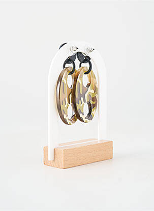 Boucles d’oreilles imprimé vert SOYANG femme