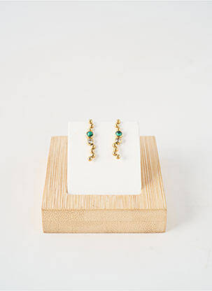 Boucles d’oreilles  vert ZAG femme
