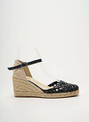 Sandales/nu pieds tissage satiné talon de 7 à 9cm noir BELLA STORIA femme