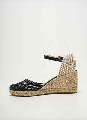 Sandales/nu pieds tissage satiné talon de 7 à 9cm noir BELLA STORIA femme