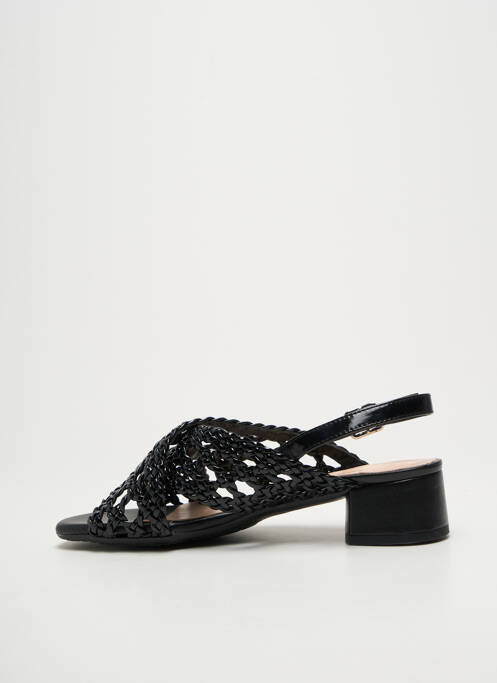 Sandales/nu pieds tissage satiné talon de 4 à 6cm noir BELLA STORIA femme