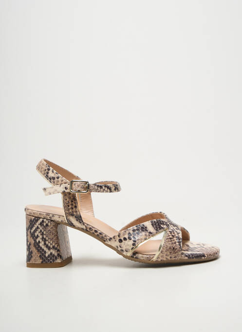 Sandales/nu pieds talon bottier talon de 7 à 9cm beige BELLA STORIA femme