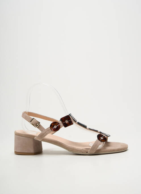 Sandales/nu pieds tissage satiné talon de 4 à 6cm gris BELLA STORIA femme