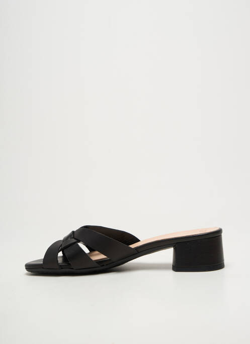 Mules/sabots bout ouvert talon de 4 à 6cm noir BELLA STORIA femme