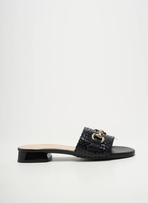 Mules/sabots chiquet talon plat jusqu'à 3cm noir BELLA STORIA femme
