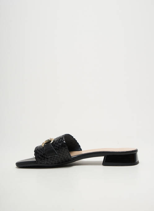 Mules/sabots chiquet talon plat jusqu'à 3cm noir BELLA STORIA femme