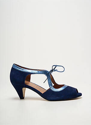 Sandales/nu pieds tissage satiné talon de 4 à 6cm bleu BELLA STORIA femme