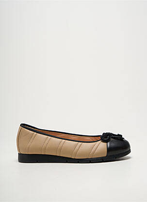 Ballerines bout rond talon plat jusqu'à 3cm beige UNISA femme