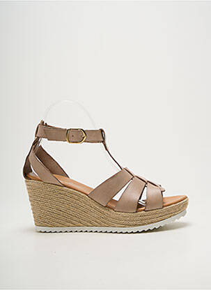 Espadrilles fermeture boucle(s) talon de 7 à 9cm beige BELLA STORIA femme