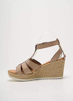 Espadrilles fermeture boucle(s) talon de 7 à 9cm beige BELLA STORIA femme