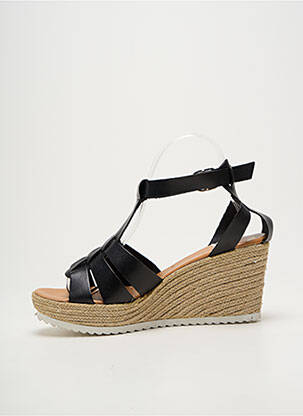 Espadrilles fermeture boucle(s) talon de 7 à 9cm noir BELLA STORIA femme