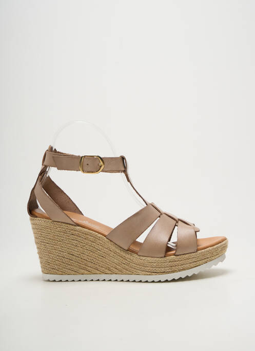 Espadrilles fermeture boucle(s) talon de 7 à 9cm beige BELLA STORIA femme